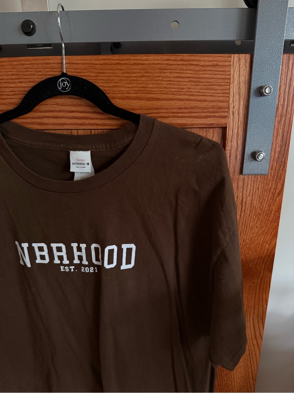 Hanes Brown 'NBRHOOD EST. 2021' Graphic Tee - Brown
